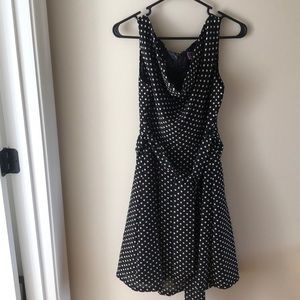Black and white polka dot dress